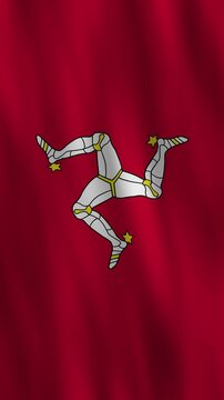 Flag of the Isle of Man features triskelion design with three legs