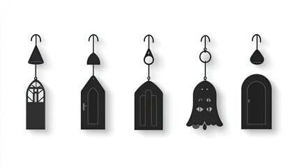 Halloween architectural silhouettes
