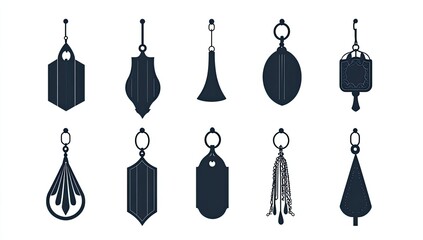 Silhouette pendants, various shapes