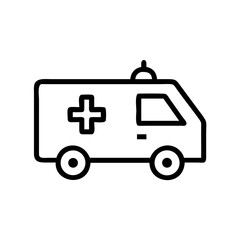ambulance on transparent background for web and graphic design