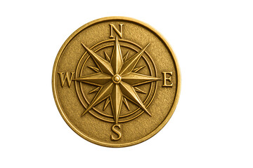 Compass rose isolated on transparent background