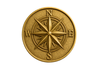 Compass rose isolated on transparent background