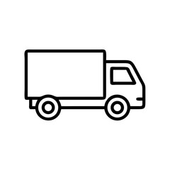delivery truck on transparent background for web and graphic design