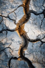 Beautifully intricate patterns of dry cracked soil showcasing deep fissures in nature's terrain