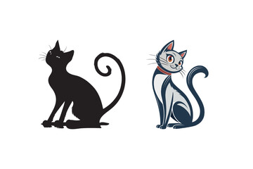 black and white cats