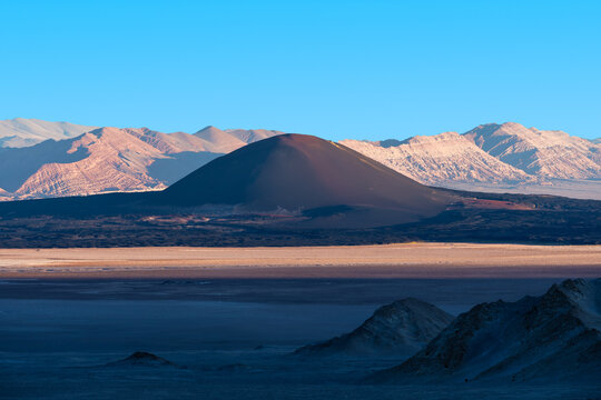 Scenic view of Carachi Pampa Volcano in La Puna, Argentina