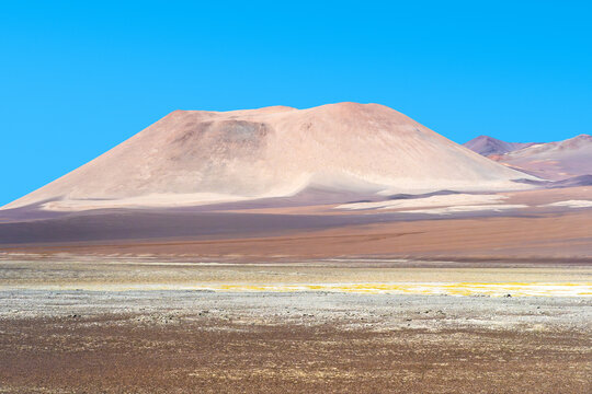 Blanco volcano in the remote landscape of La Puna