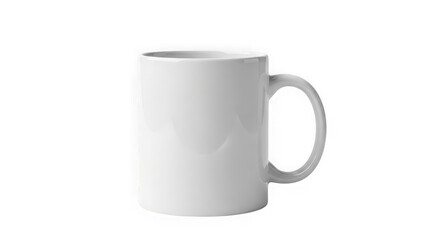 Fototapeta premium White ceramic mug isolated on transparent background