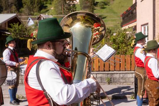 Musicians of the national chapel on a spring day