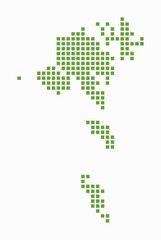 Faeroe Islands dotted map. Digital style map of the country on white background. Faeroe Islands shape with square dots. Colored dots style. Large size squares. Beautiful vector illustration.