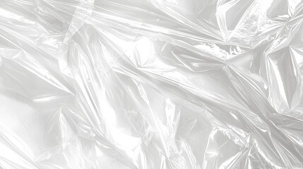 Obraz premium Wrinkled Clear Plastic Sheet Texture, Abstract Background, Plastic Wrap Plastic, Texture