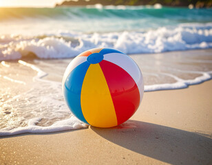 Obraz premium beach ball on the beach