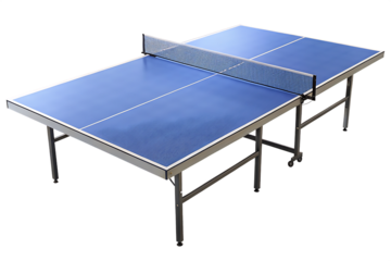 Blue ping pong table isolated on white background png
