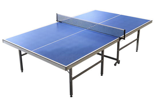 Blue ping pong table isolated on white background png