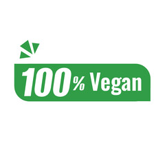 100% vegan product label png, clean green badge png, certified healthy tag png