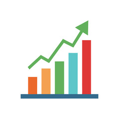 Growing diagram icon vector illustration
