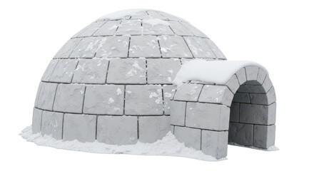 Isolated Igloo Ice Structure
