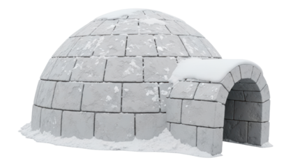 Isolated Igloo Ice Structure