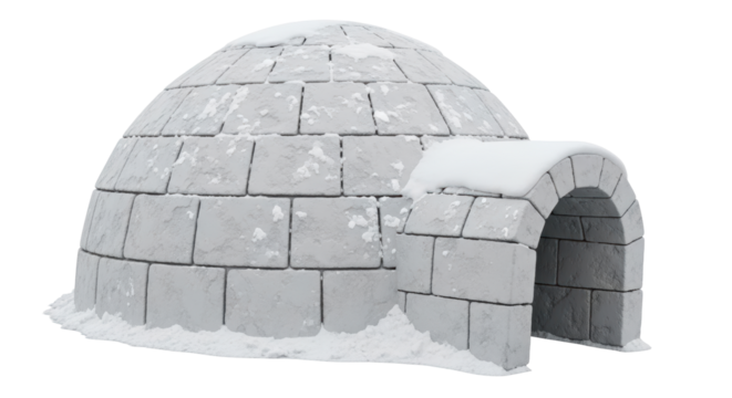 Isolated Igloo Ice Structure - Powered by Adobe