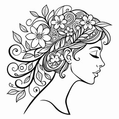 girl with flowers