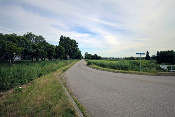 Meadows, fields and roads in the Middengebied area where new village Cortelande will arise