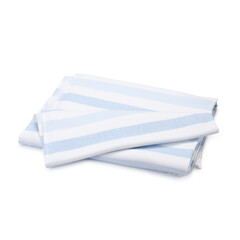 One striped beach towel isolated on white