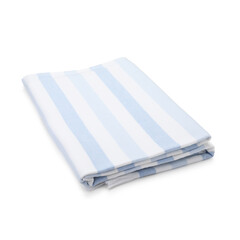 One striped beach towel isolated on white