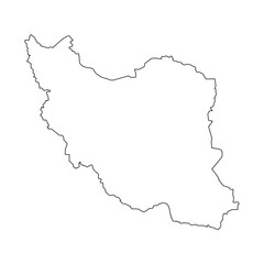Iran country map silhouette. Hand drawn illustration