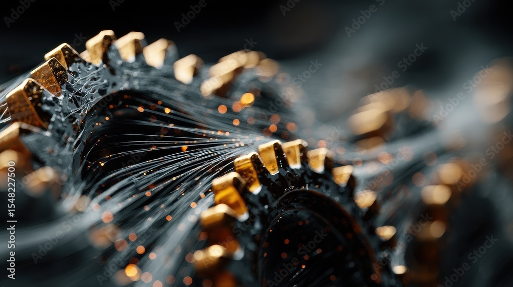 Aufkleber abstract fiber optic cables with geometric shapes and light emitting diodes for high speed data tran