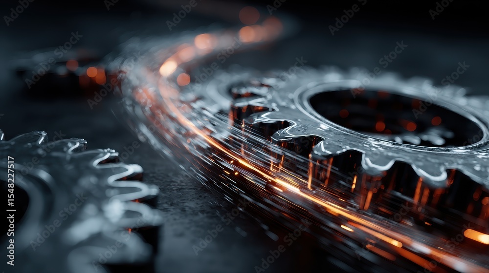 Poster abstract fiber optic cables with geometric shapes and light emitting diodes for high speed data tran