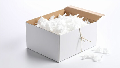 Elegant Subscription Box with Branded Tissue Paper Wrapping for Unboxing Experience