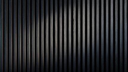 Abstract vertical black wooden panels with light and shadow