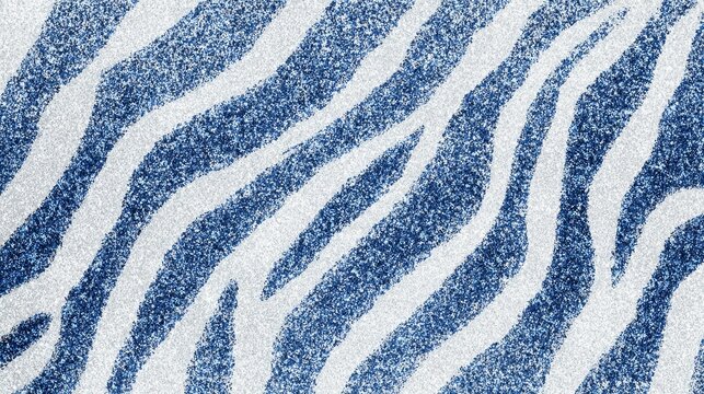 Blue and white zebra stripes pattern - sparkling elegant design - Powered by Adobe
