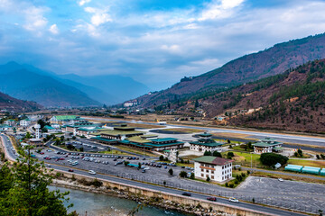 Paro International Airport in Bhutan. The only airport of Bhutan, Paro Airport is situated in the...