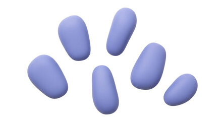 Isolated Light Blue Gel Nail Set