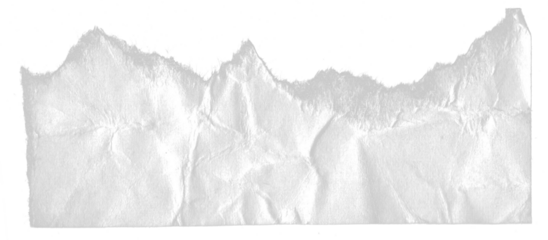 Hoja de papel rota. Hoja húmeda. White ripped paper torn edges strips isolated on white background. PNG