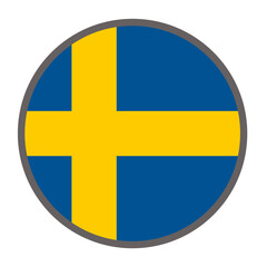 round flag of Sweden on white background vector
Vector round flag