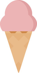 cone ice cream on white background