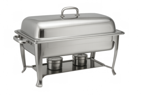 Large chafing dish keeping food warm with transparent background