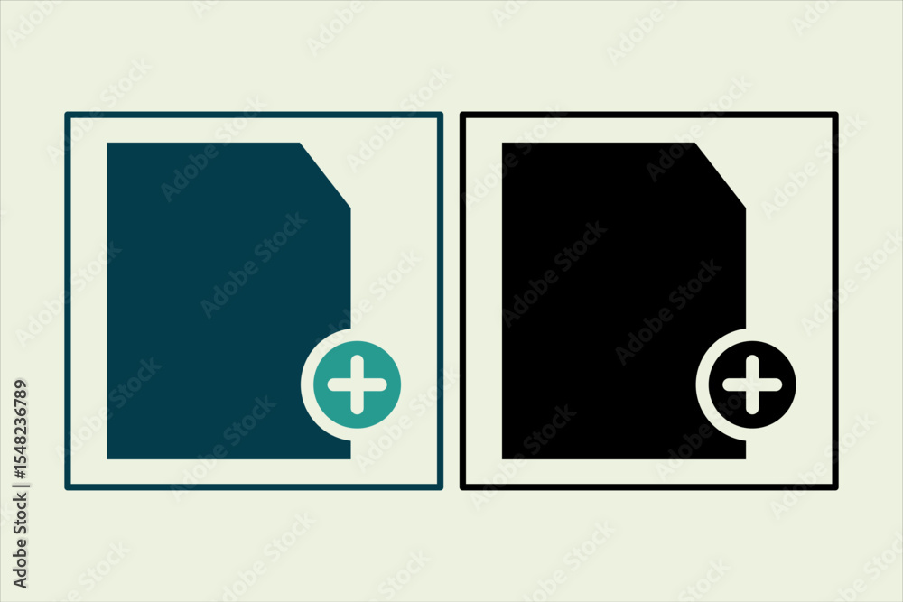 Poster add file icon. icon related to ui elements. suitable for web site, app, user interfaces,element, pri