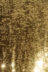Gold glitter, fabric with gold sequins