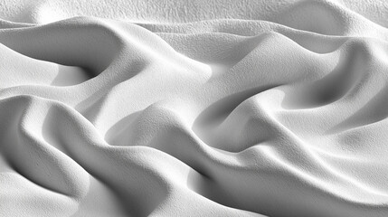 Obraz premium Seamless white sandy beach or desert dune texture overlay with soft ripples. Transparent, grayscale bump/displacement map—ideal for boho, western, or summer-themed designs and surface effects.