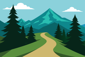 mountain landscape Vector illustration 