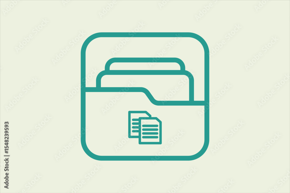 Poster copy folder icon. icon related to ui elements. suitable for web site, app, user interfaces,element, 