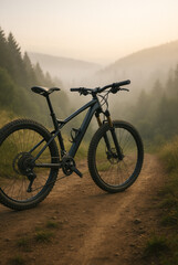 Obraz premium Outdoor Cycling Scene with Bike Ready