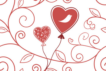  Romantic Valentine's Day Background with Hearts and Soft Pink Bokeh, Festive Love-Themed Backdrop for Couples, Wedding, or February 14 Celebration Design