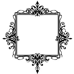 Elegant Ornate Square Frame - Vintage Flourish Design