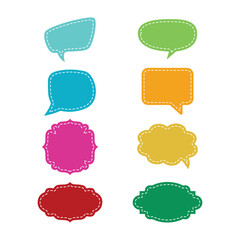 Blank empty speech bubbles vector