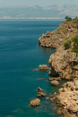 view of the sea and mountains