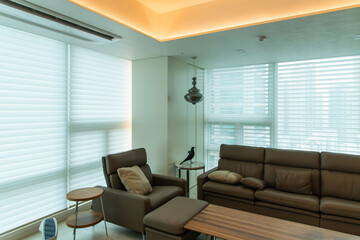 living room in the apartment house